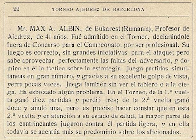 Nota biográfica sobre el ajedrecista Max Adolf Albin