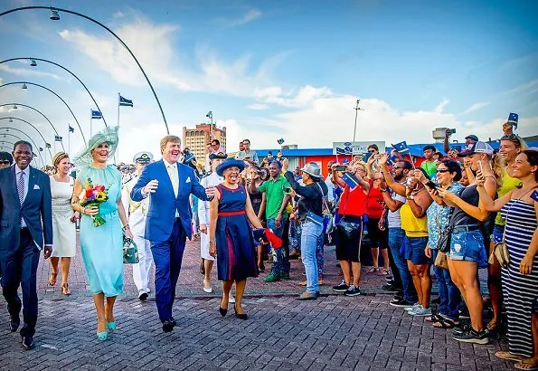 Queen Maxima wore Natan dress and Sergio Rossi sandals for Curacao Anthem and Flag Day 2018 events