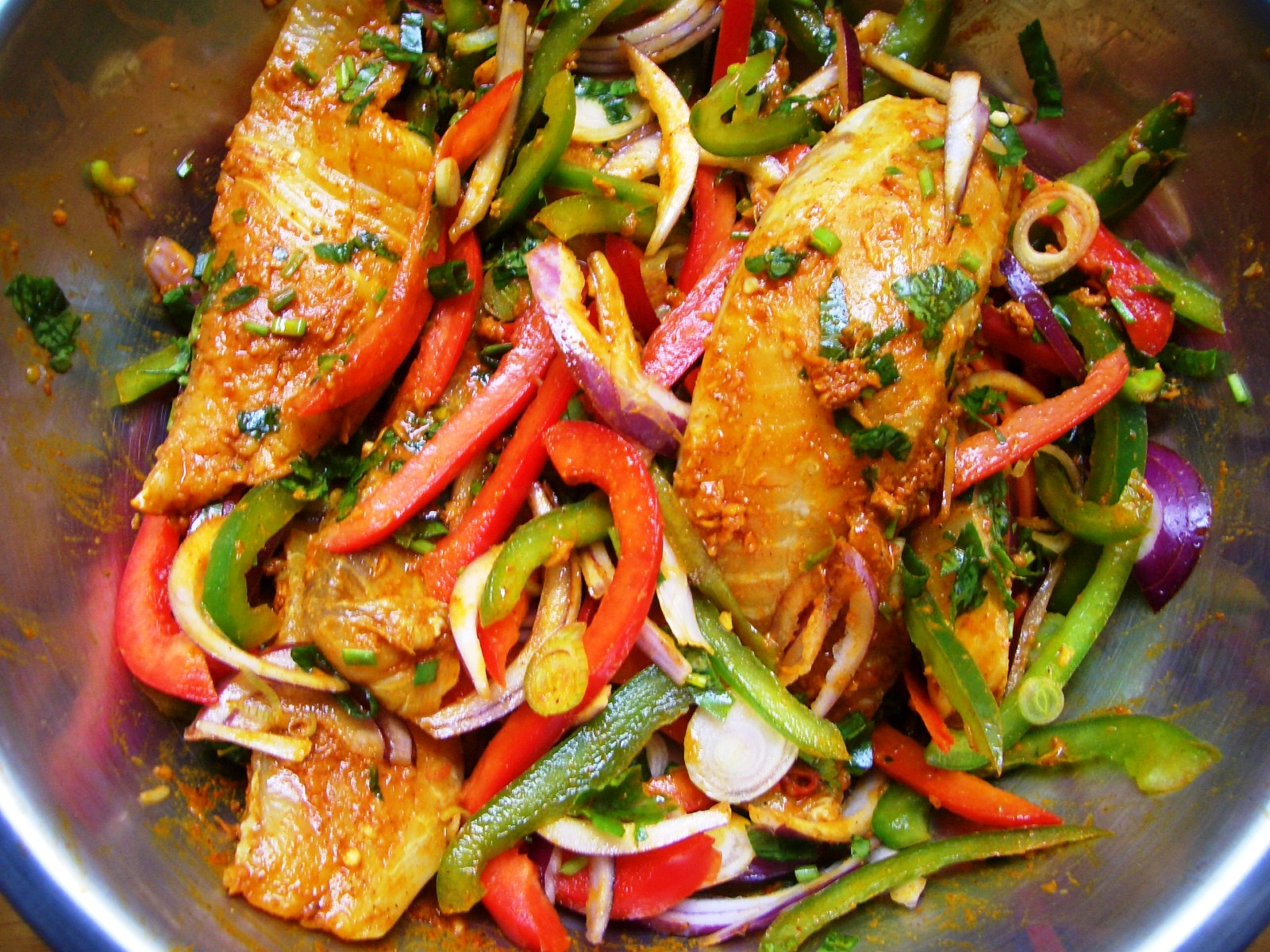 Patel Brothers Fish With Bell Peppers