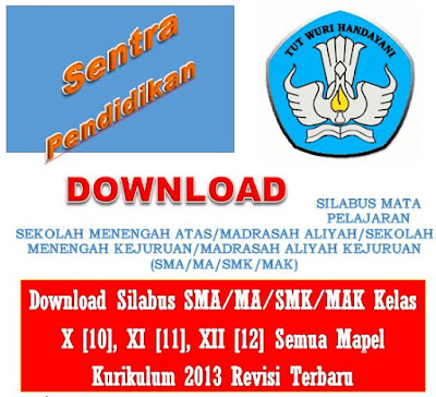 Download Silabus SMA/MA/SMK/MAK Kelas X [10], XI [11], XII [12] Semua Mapel Kurikulum 2013 Revisi Terbaru 