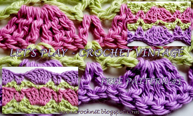 free crochet patterns, vintage, shells, fans