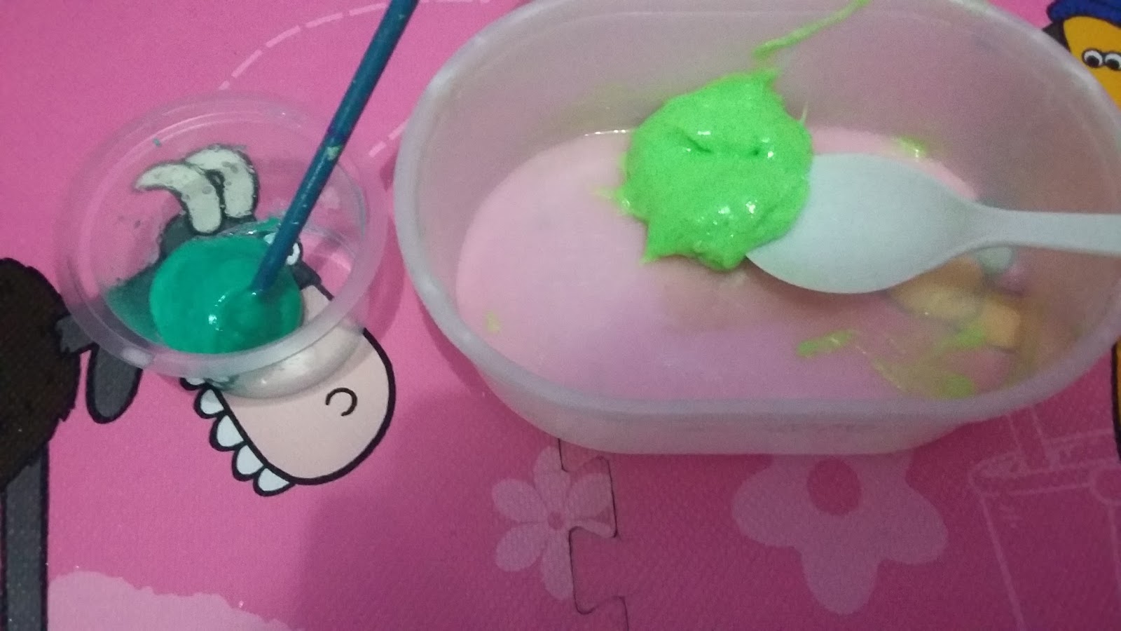 CARA MEMBUAT GREEN FOAM SLIME (HOW TO MAKE GREEN FOAM SLIME)