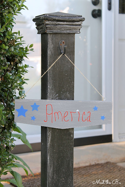 DIY Painted America Sign for Fourth of July