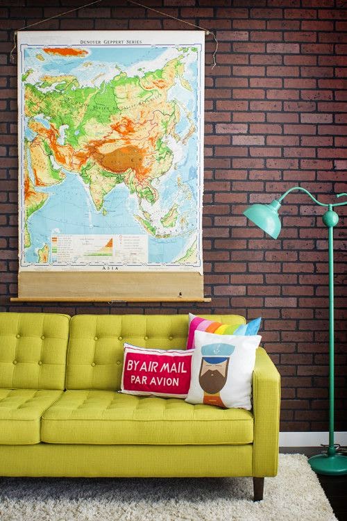 Ideas to decorate your home with maps