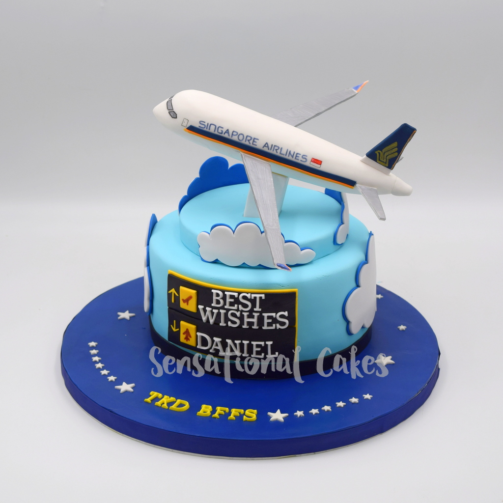 The Sensational Cakes Singapore Airline 3d sky theme man birthday cake