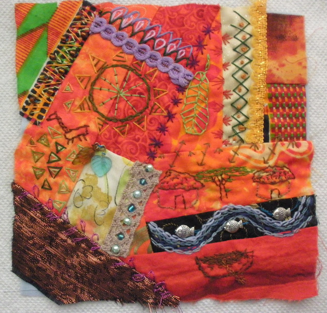 High Road Quilter: Crazy Quilt Stitching