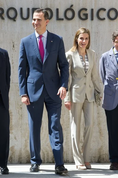 Prince Felipe and Princess Letizia visited Archaelogical Museum in Madrid