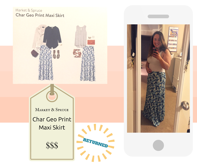 Market & Spruce Char Geo Print Maxi Skirt