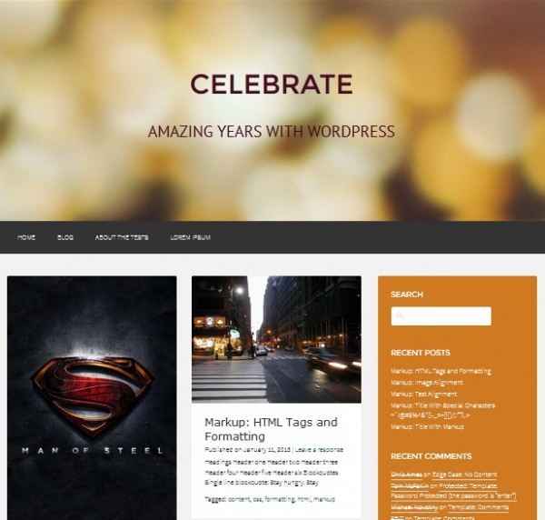 Celebrate Responsive Wordpress Theme