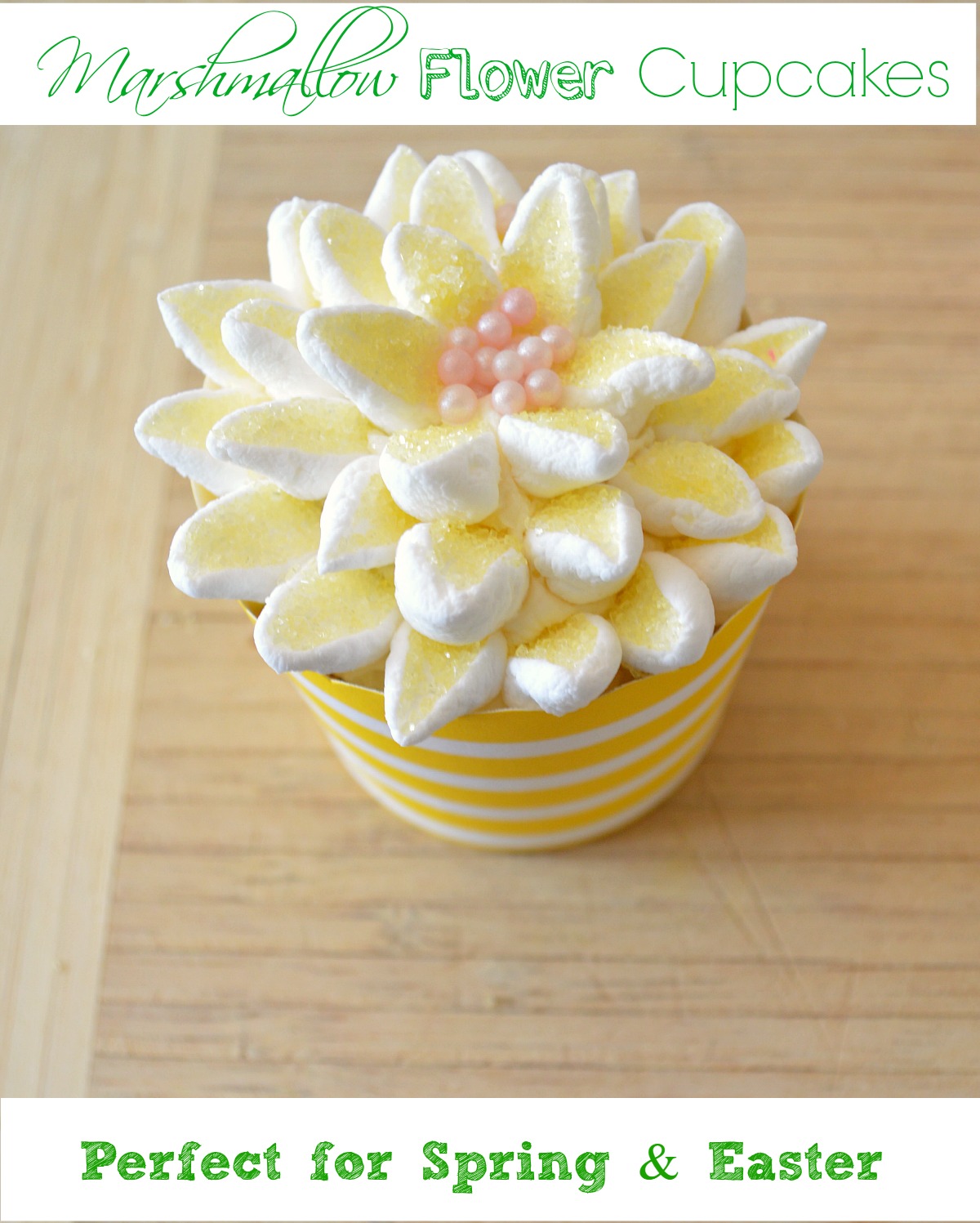 Rosemary & Thyme Marshmallow Flower Cupcake Tutorial