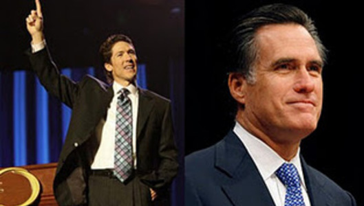 Joel Osteen y Mitt Romney