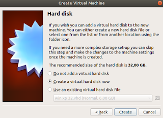 create a virtual harddisk