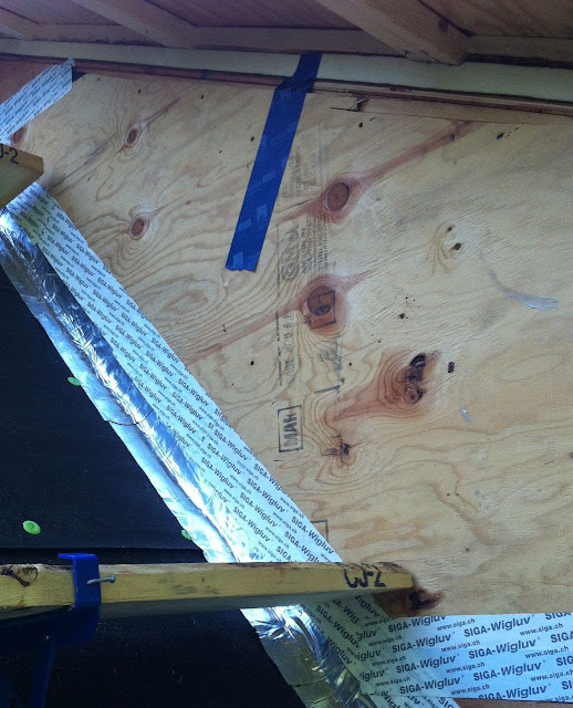 Green in Greenville Sealing the edge of the foam on roof