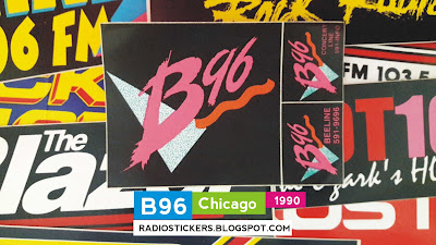 b96 radio station stickers chicago killer bee 1990 dance