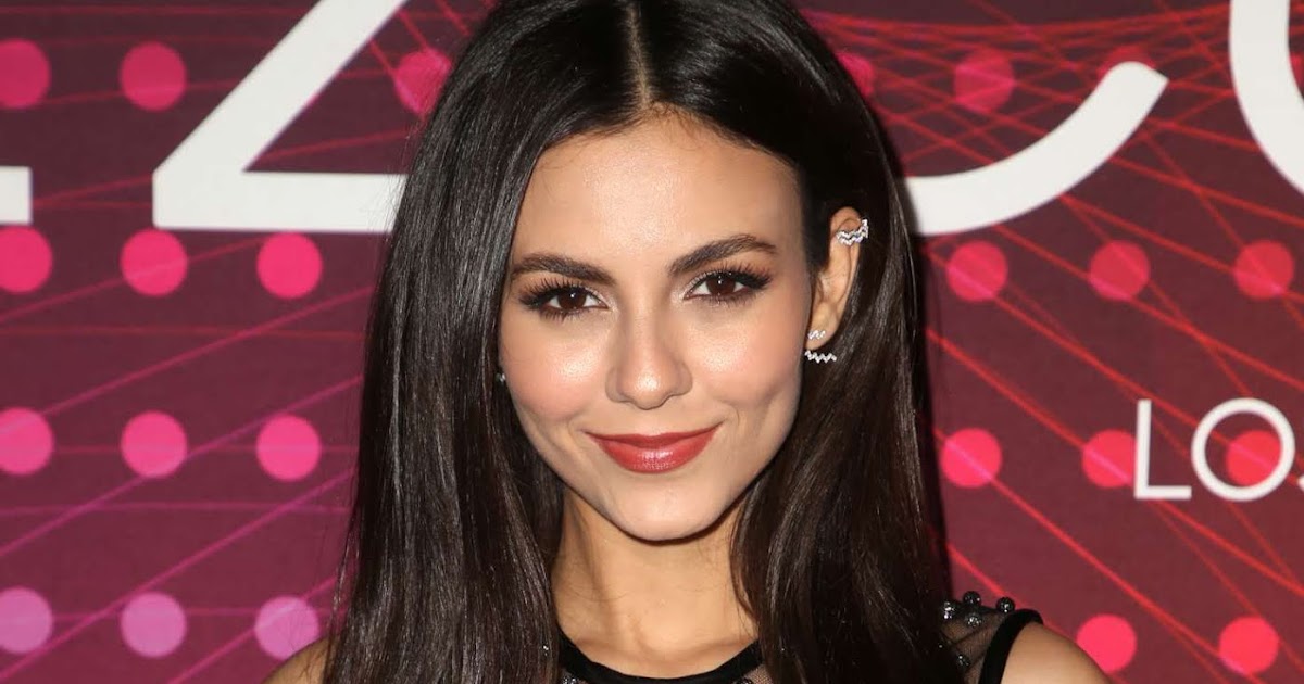 Victoria Justice flaunts sheer polka dot dress at the amfAR Dance2Cure