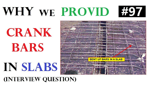 Why Crank Bars (Bent up bars) Provided in Slabs and Beams with reason