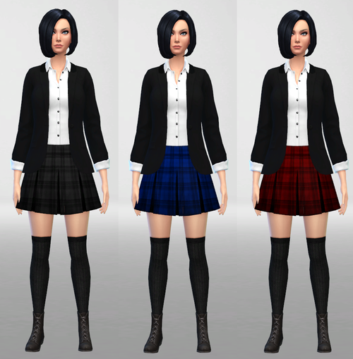 My Sims 4 Blog: Japan School Uniform Set & High Socks by Nekros