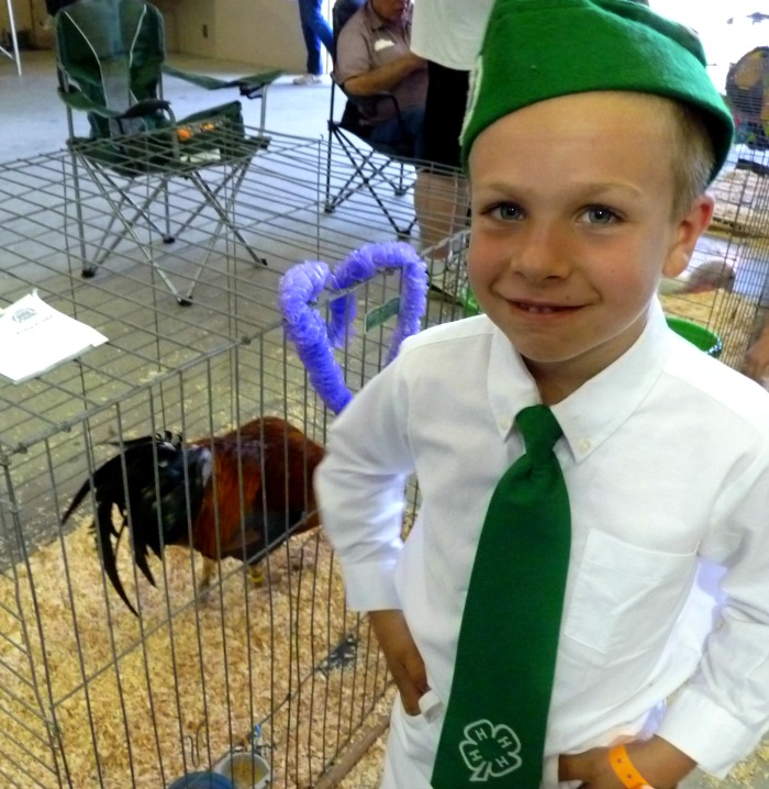 Jr and his 4-H project