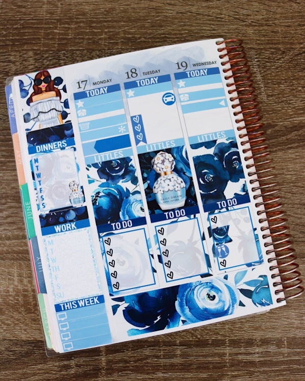 Tori's Pretty Plans - Cafe Blu Weekly Planner Kit - Tori's Pretty Things Blog