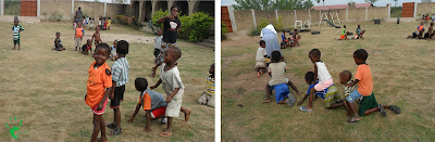 I bambini fanno sport nella scuola di Atchanvé, Togo, Africa