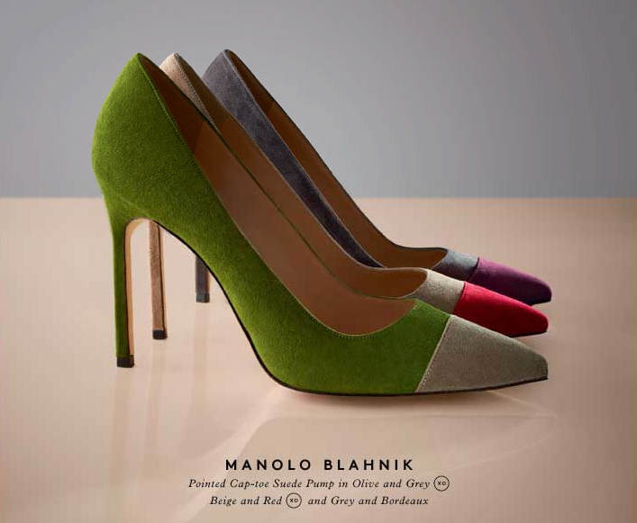 Shoe Daydreams: Ladylike and Luxe - Manolo Blahnik Bipunta cap-toe pump