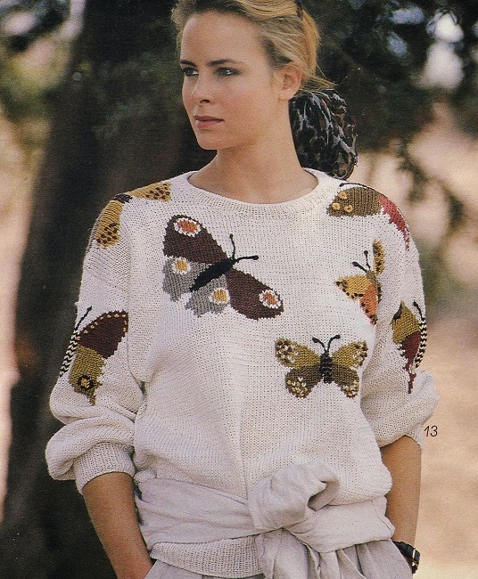 Irina Butterfly jumper. Patterns.