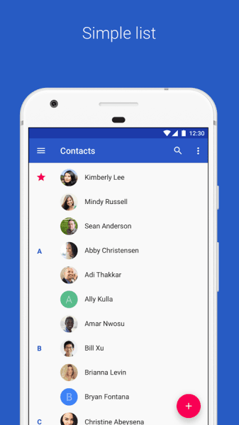تطبيق جهات الاتصال Google Contacts من شركة جوجل أصبح متاحاً لجميع مستخدمى نظام الأندرويد