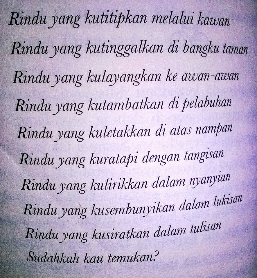 Puisi Rindu Sabari Puisi Rindu Sabari