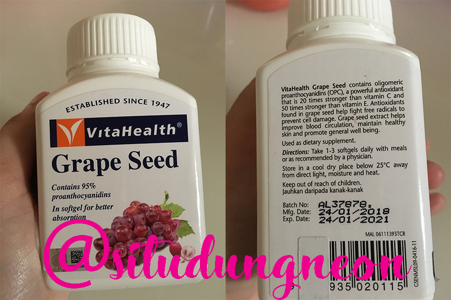 Syafiqah Al Sebelum dan Selepas Review Supplement Grape Seed