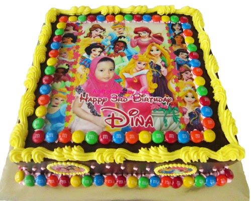 Birthday Cake Disney Princess Edible Image