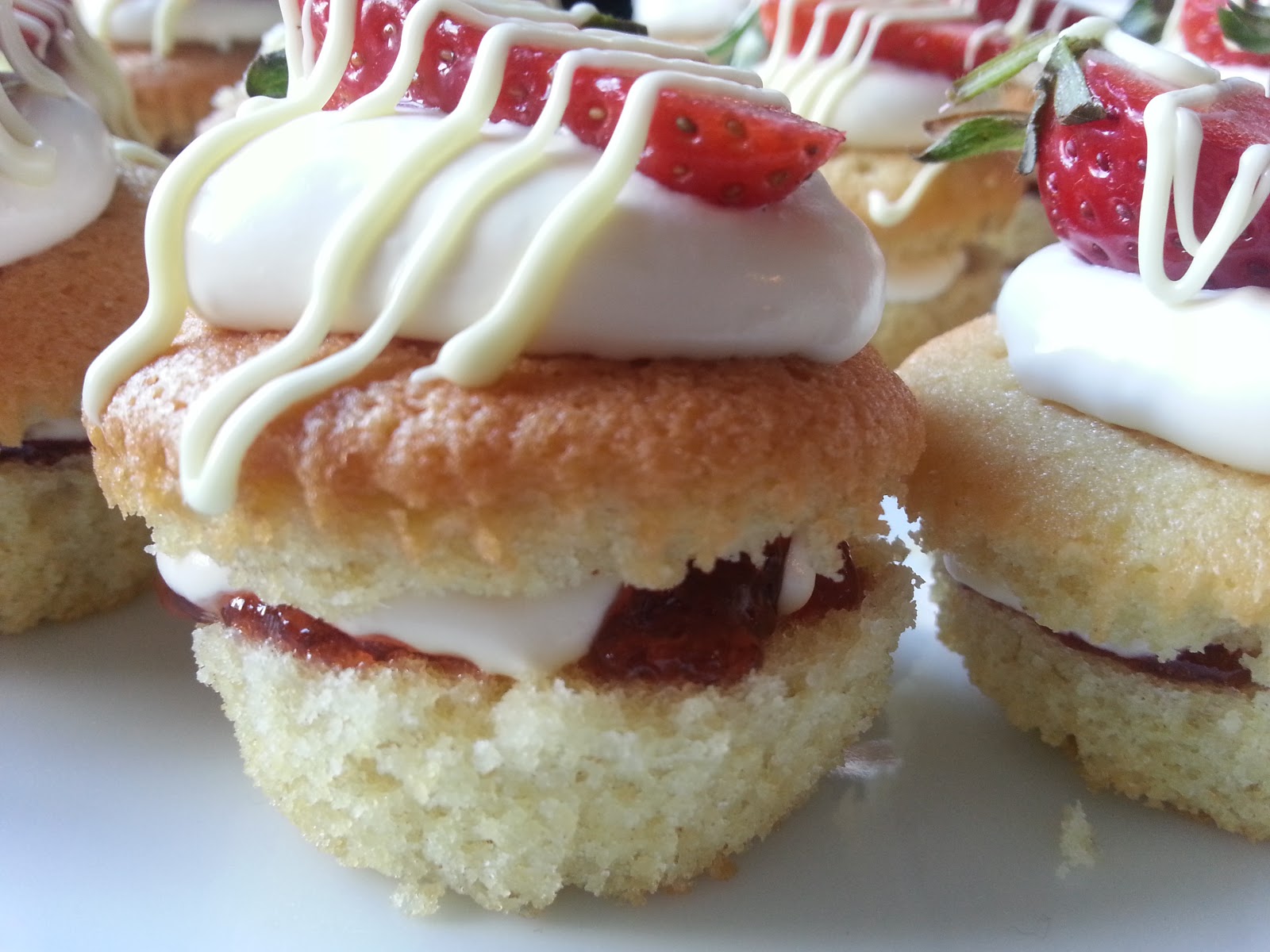 Baking Crazy! Mini strawberries and cream cakes by Lorraine Pascale