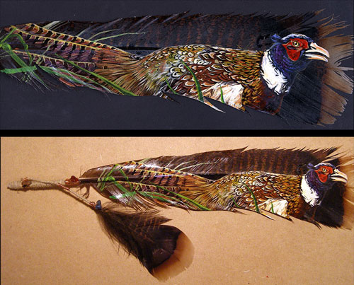FEATHER ART - PAINTINGS | It's all about the THE LIFE THEORY - laugh as