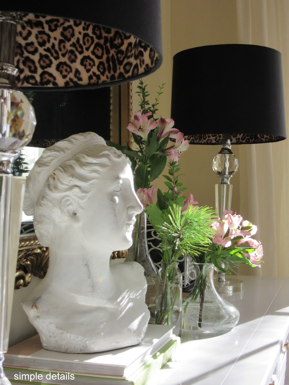 Simple Details Diy Lamp Shade With Leopard Print Lining Diy Lamp Shade With Leopard Print Lining, How To Make A Lined Lampshade