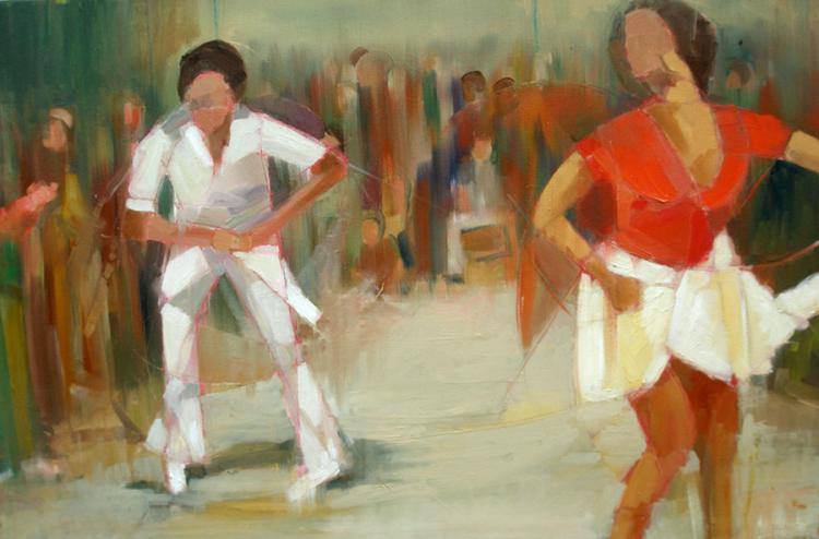 Кубинский танец сканворд. Гуагуанко танец. Румба кубинский танец. Кубинский стиль живописи. Румба живопись.