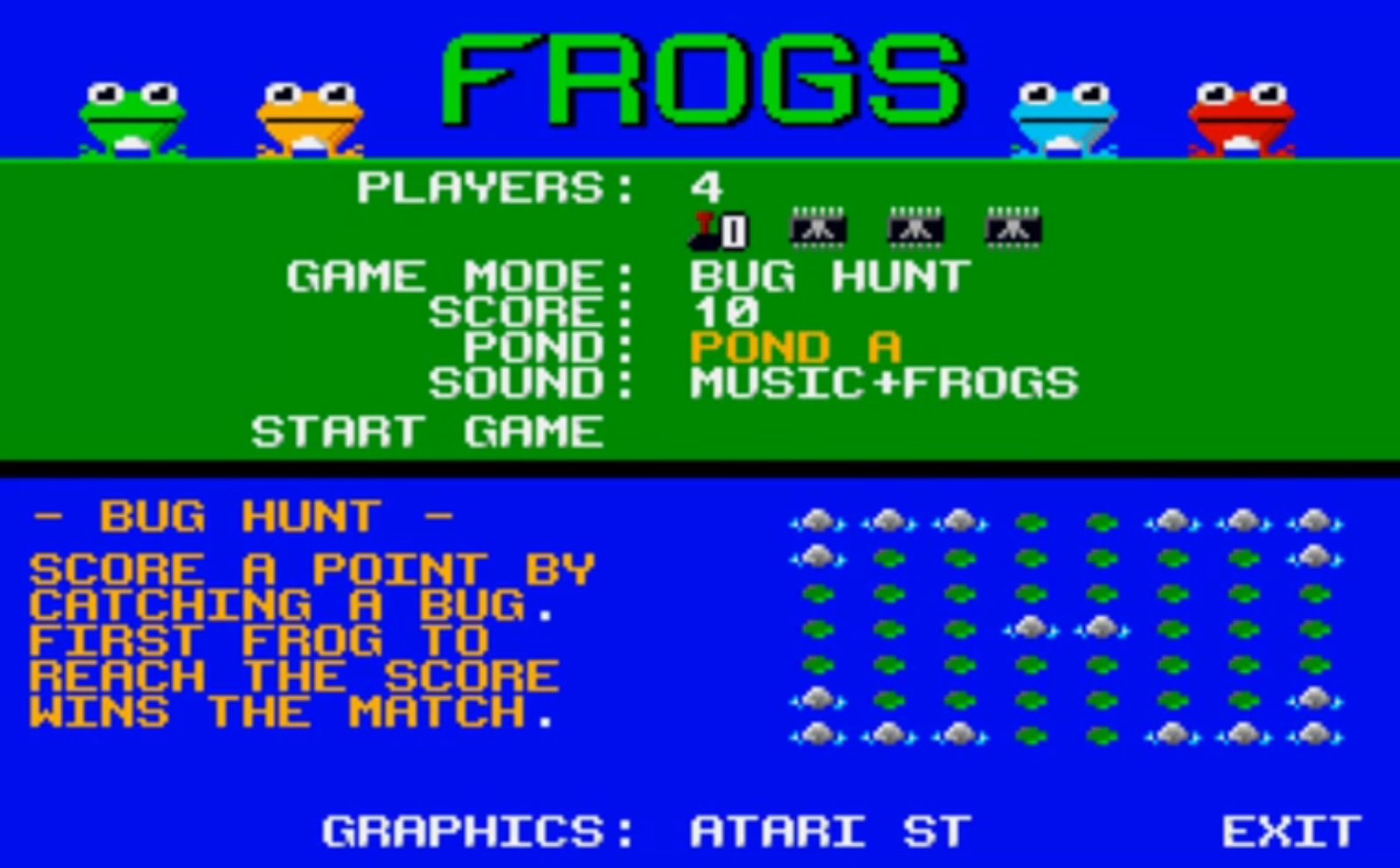 FROGS C64 4 player homebrew classic is coming to the Atari STe! The