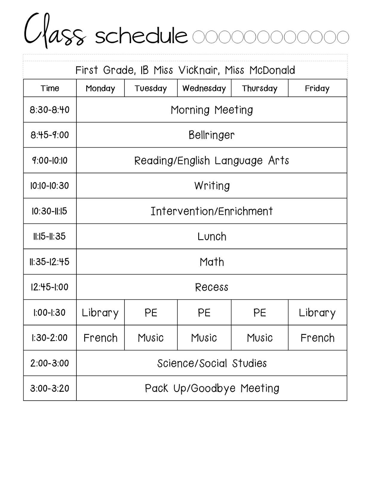 Back to School Night Freebie | Pride and Primary