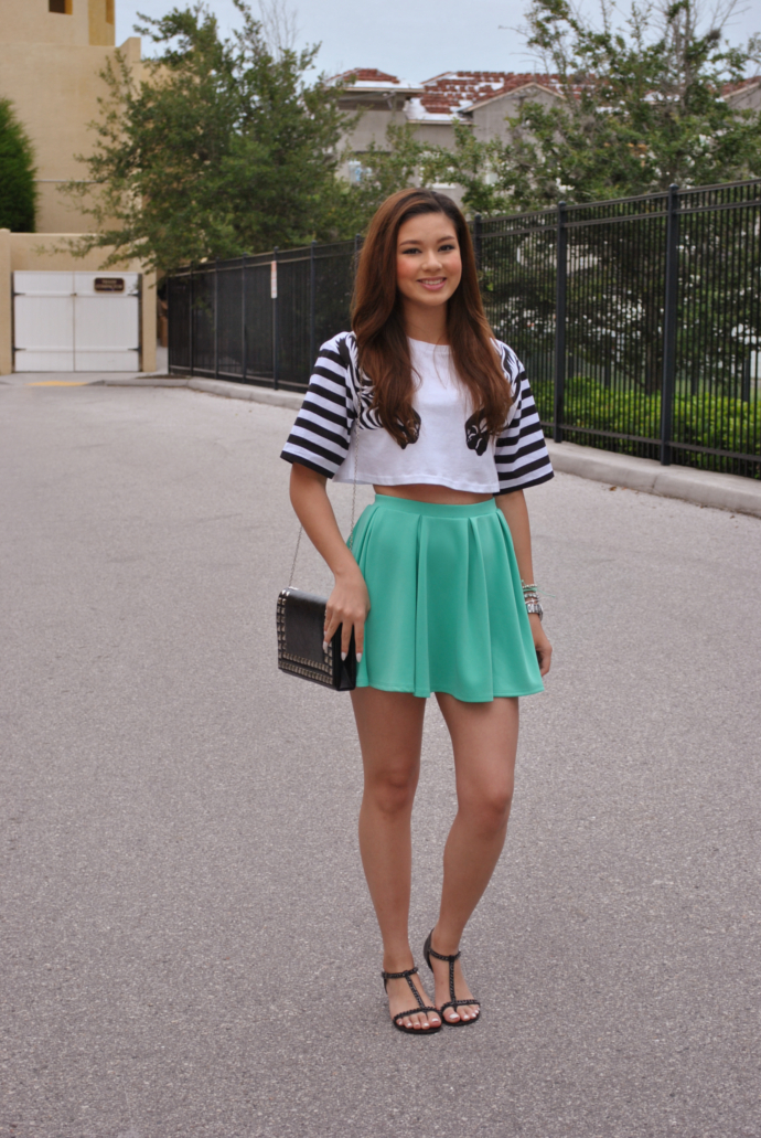 Raspberry Jam: Outfit 107 - Mint Skater Skirt