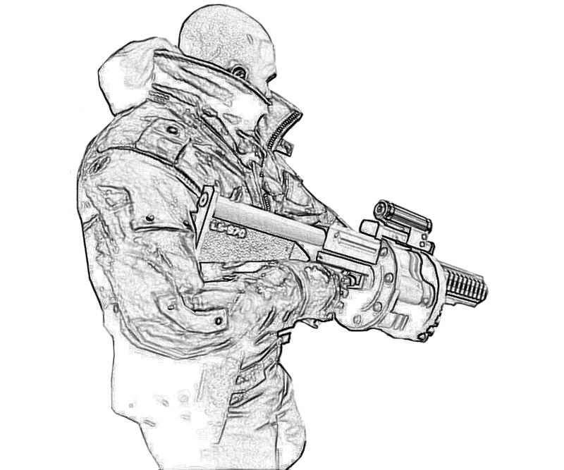 Machine Gun Coloring Pages