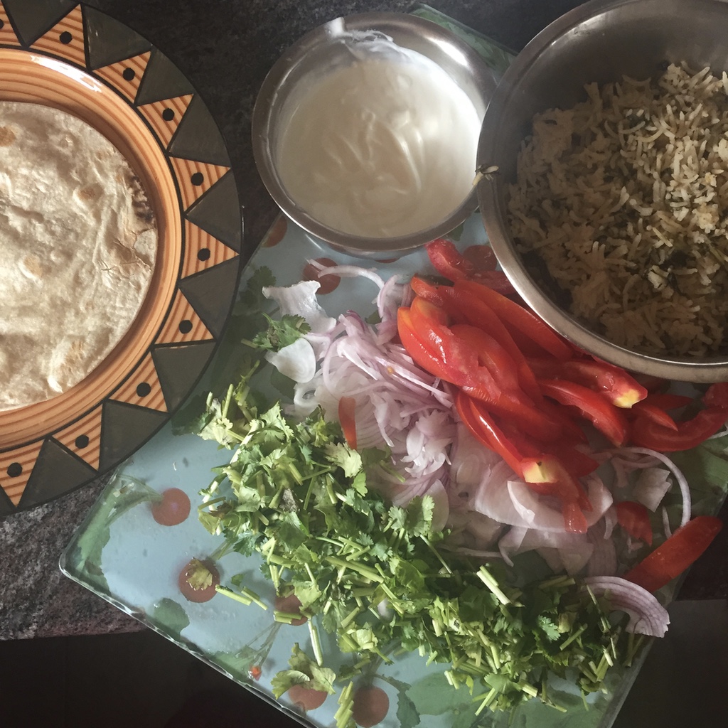 MASTERCHEFMOM Desi Burrito Garbanzo Bean and Spinach Burrito Indo