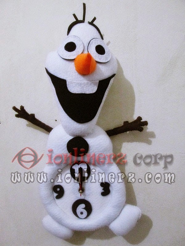 Jam Dinding Flanel Karakter Kartun Boneka Salju Frozen (Olaf) Jam Dinding Flanel Karakter Kartun Boneka Salju Frozen (Olaf)