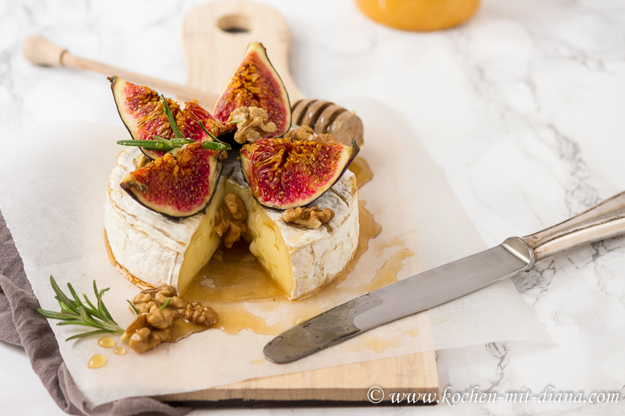 Gebackener Camembert mit Feigen und Honig | Kochen mit Diana