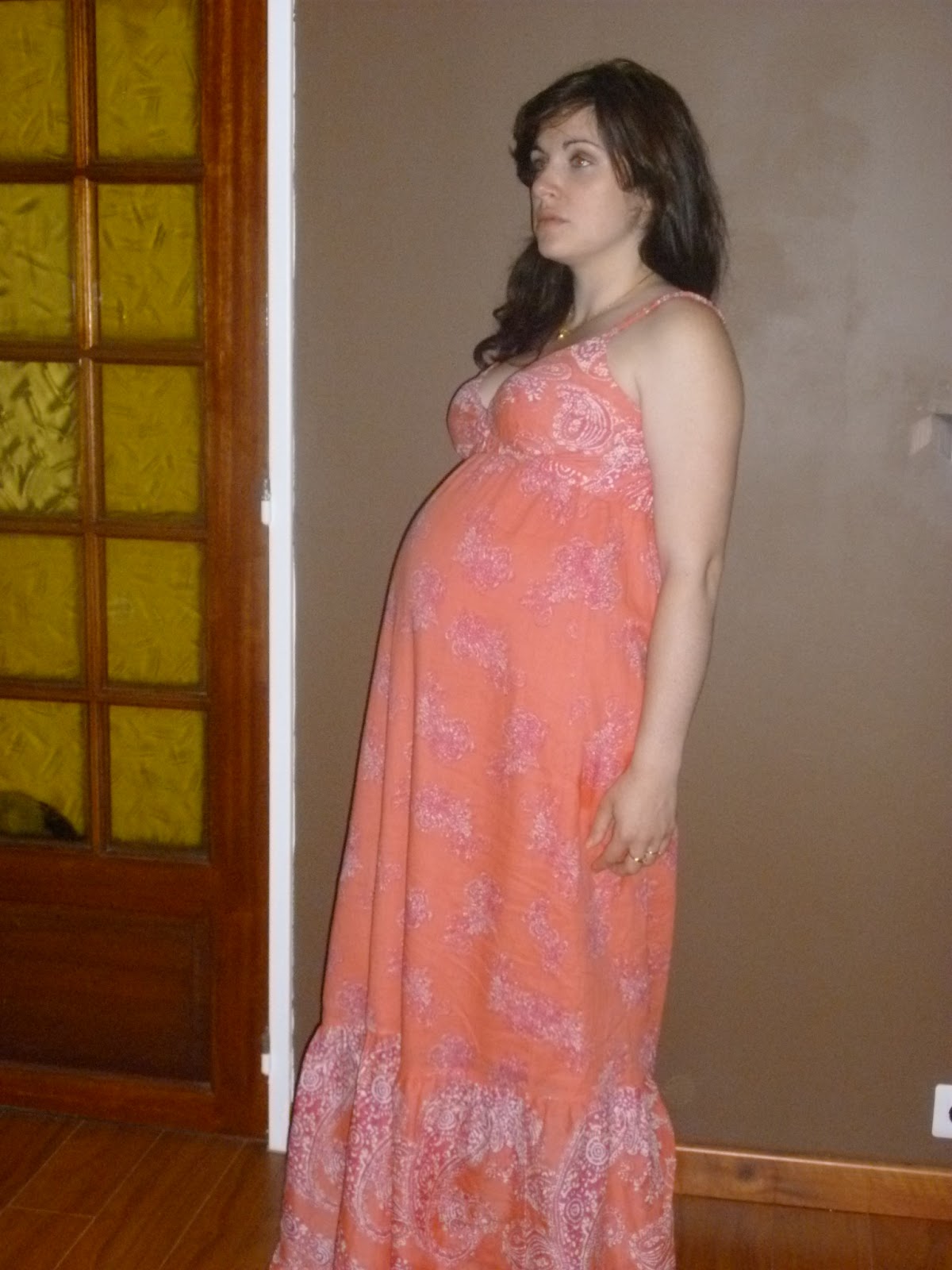 Un r?�tro pour le robe longue de grossesse Rose - cantonm.fr