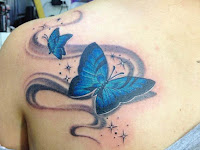 Small Blue Butterfly Tattoo Designs
