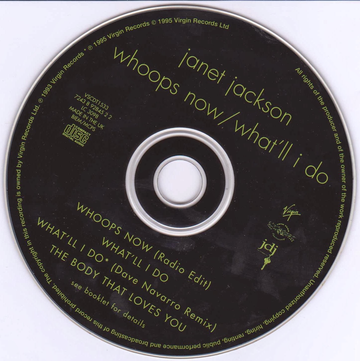 BabyBubba's Stash: Janet Jackson – Whoops Now / What'll I Do
