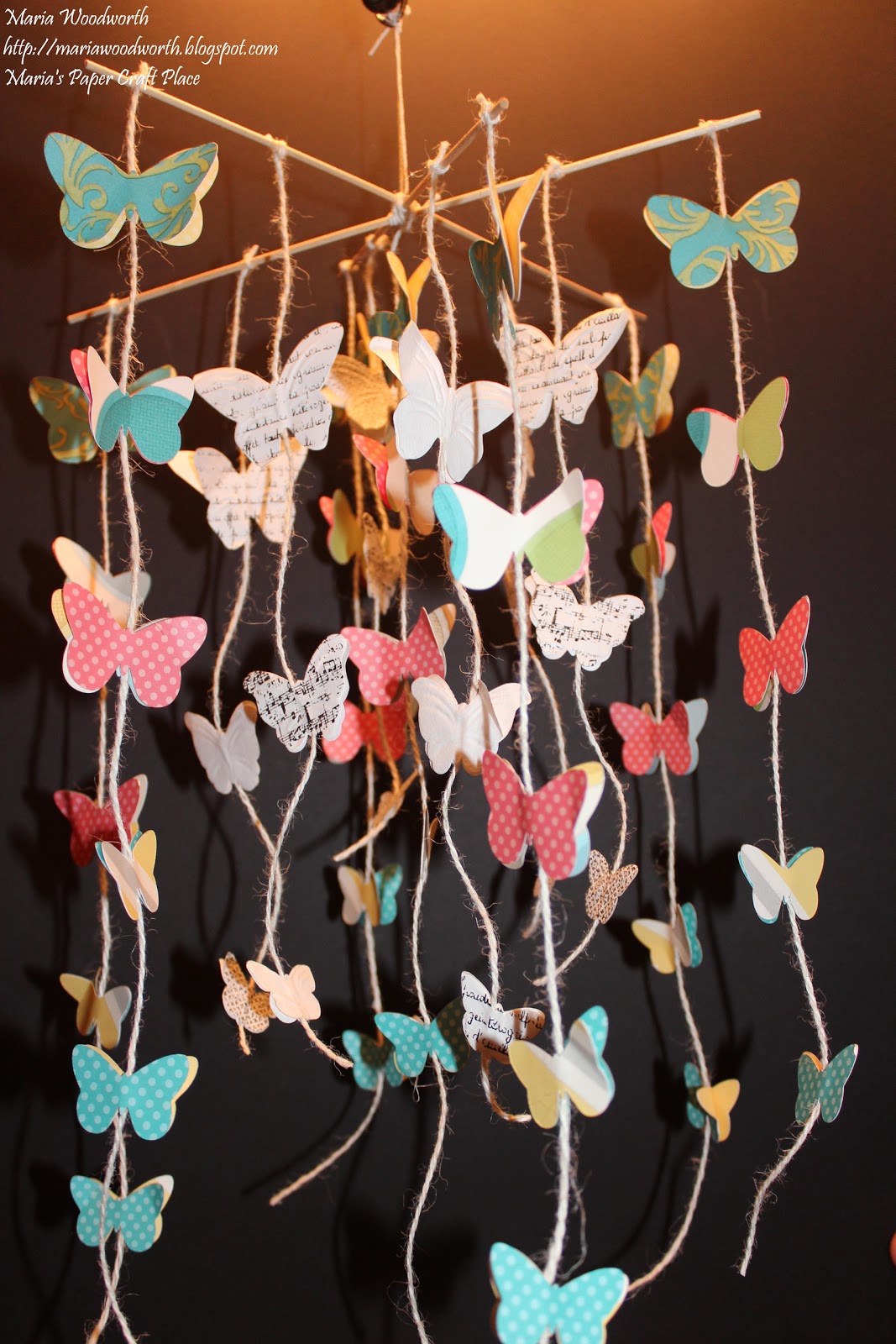 Maria's Paper Craft Place Butterfly Mobile