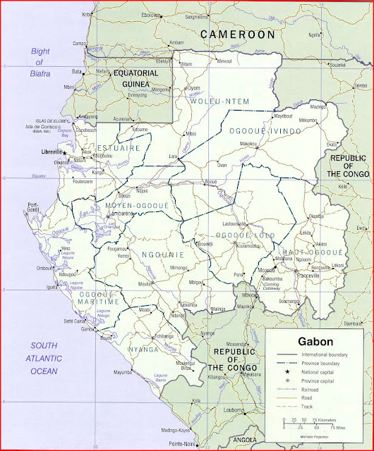 image: Gabon political Map