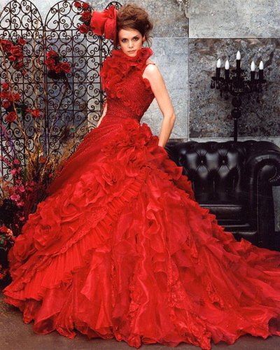 SHE FASHION CLUB: Red Gothic Wedding Dresses SHE FASHION CLUB: Red Gothic Wedding Dresses