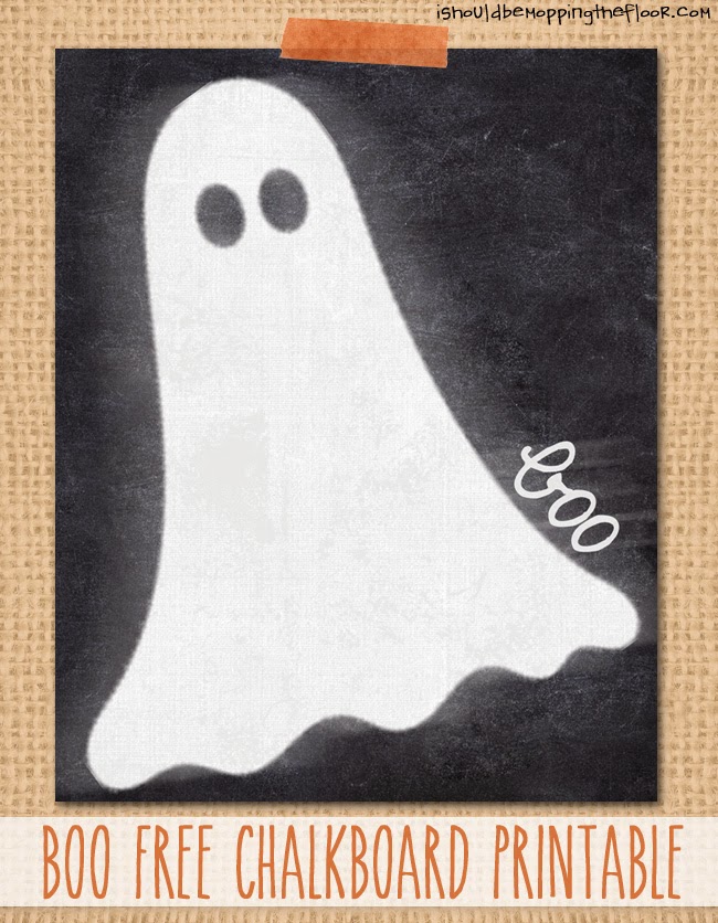 Free Boo Chalkboard Printable | 8x10 design | Instant Download