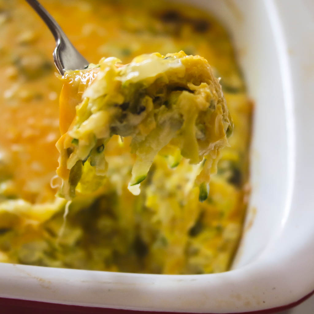 A Table At Robert Ridge Zucchini, Corn and Green Chile Casserole