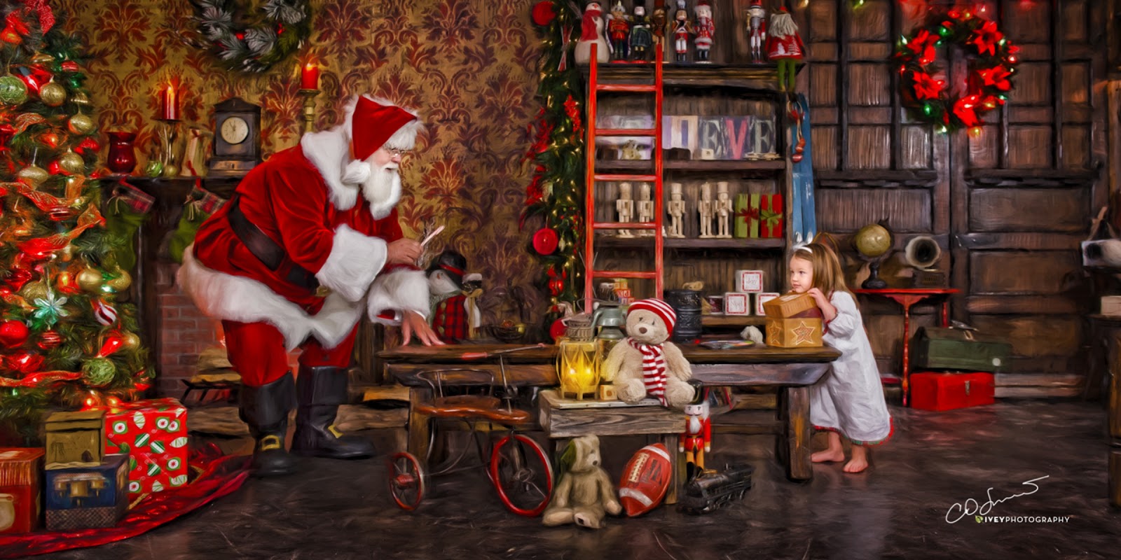 Ivey Photography Storybook Santa Wedding Family Headshot